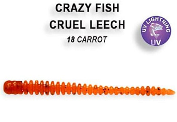Приманка силиконовая Crazy Fish Cruel Leech 2.2" 5,5см (8-55-18-6)