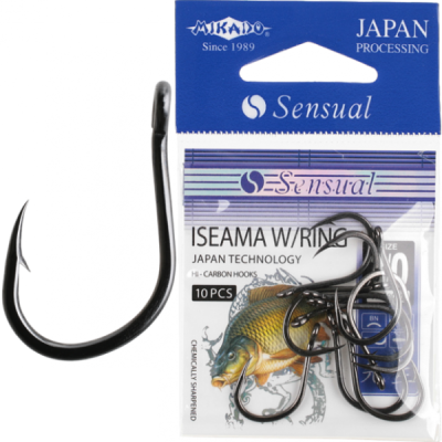 Крючок одинарный Mikado Sensual Iseama W/Ring BN №1