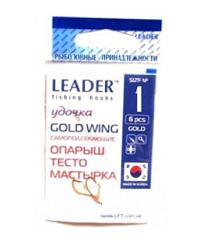 Крючок одинарный Leader Aji Gold самоподсекающийся (№1)