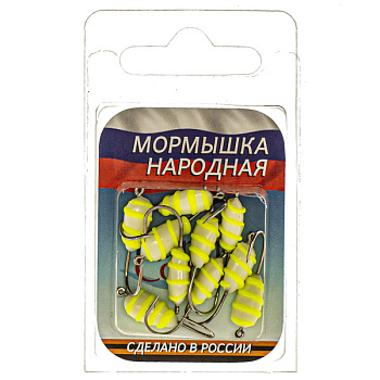 Мормышка фосфорная Lumicom №3  (№6, Yellow)