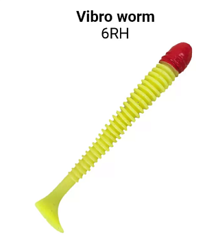 Приманка силиконовая Crazy Fish Vibro Worm 3.4" 8,5см (12-85-6RH-6)
