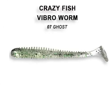 Приманка силиконовая Crazy Fish Vibro Worm 2" 5см  (3-50-7-1)