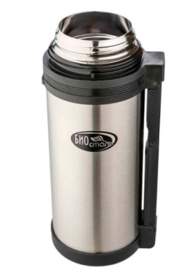 Термос Biostal 1,5л универсальный с дополнительной чашкой с ручкой и ремешком (2)