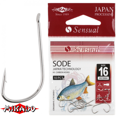 Крючок + поводок Mikado Sensual Sode, №6 G, 0.18мм (10шт)