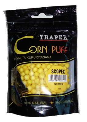 Приманка Traper Kukurydza в пакетах, 12mm, 20g, Puff Scopex 