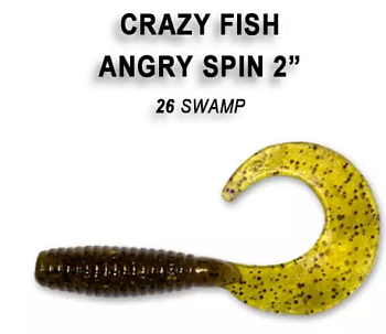 Приманка силиконовая Crazy Fish Angry Spin 2'' 4,5 см (21-45-26-6)