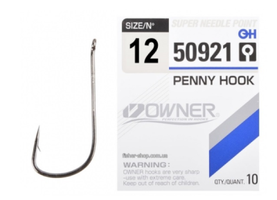 Крючок одинарный Owner Penny Hook BC №12