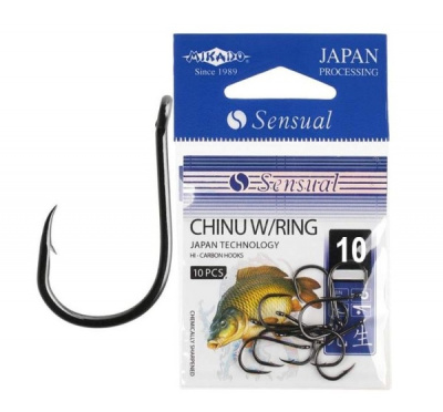 Крючок одинарный Mikado Sensual Chinu W/Ring BN №10