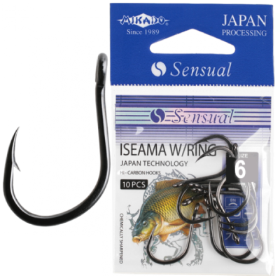 Крючок одинарный Mikado Sensual Iseama W/Ring BN №6