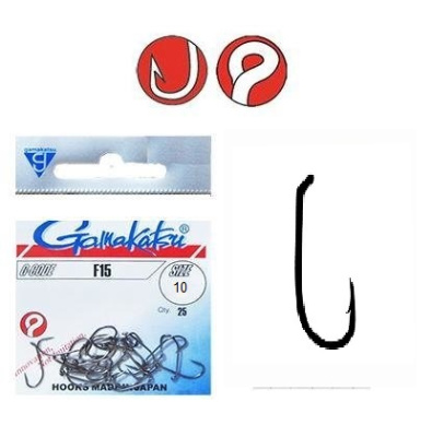 Крючки Gamakatsu Hook F15, №10, (25шт) Крючки Gamakatsu Hook F15, №10, (25шт)