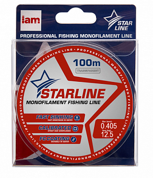 Леска Iam Starline монофильная 100м Transparent (0.405мм)