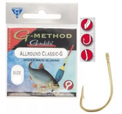 Крючок одинарный Gamakatsu Method Allround Classic G №12