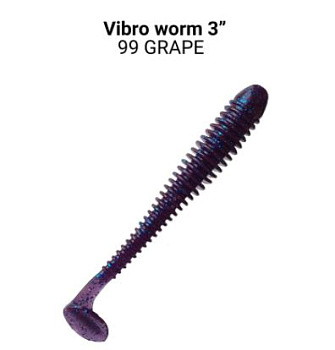 Приманка силиконовая Crazy Fish Vibro Worm 3" 7,5см (11-75-99-6)