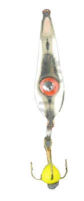 Блесна Пирс зимняя Кобра Окунёвочка с камнем и подвесным чёртиком 3,8г Блесна Пирс зимняя Кобра Окунёвочка с камнем и подвесным чёртиком 3,8г