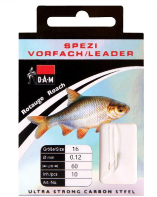 Поводок Dam Spezi Roach 0,12мм 60см 1,2кг №16