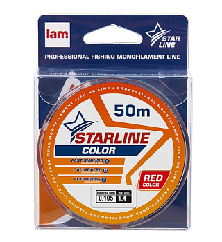 Леска Iam Starline монофильная 30м Red (0.105мм)