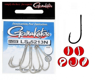 Крючки Gamakatsu LS-5213N, N/L, №6, (4шт) Крючки Gamakatsu LS-5213N, N/L, №6, (4шт)