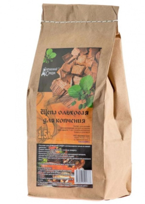 Щепа Домашний сундук для копчения Ольховая 1,5л Щепа Домашний сундук для копчения Ольховая 1,5л