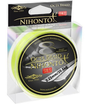 Плетеный шнур Mikado Nihonto Octa Braid Fluo 150м (0.23mm)