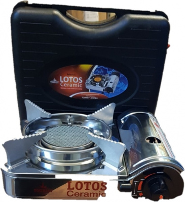 Плита газовая Lotos Ceramik портативная керамическая в кейсе