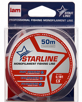 Леска Iam Starline монофильная 50м Transparent (0.181мм)