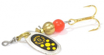 Блесна Mepps Black Fury (№3, Silver/Yellow Dots, 6,5 г)