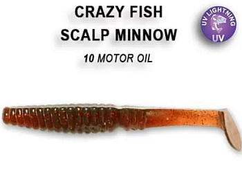 Приманка силиконовая Crazy Fish Scalp Minnow 3.2" 8см (7-8-10-2)