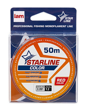 Леска Iam Starline монофильная 30м Red (0.091мм)