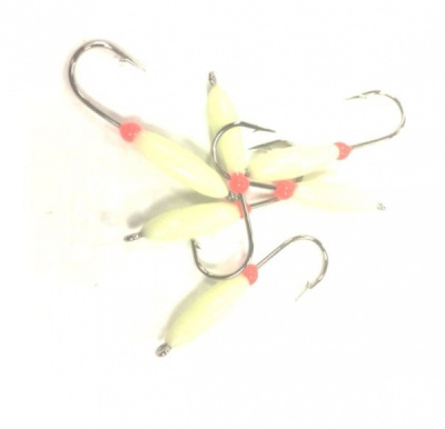 Мормышка Ладога фосфорная простая с ушком №1 крючок №10