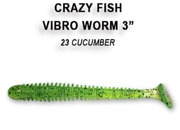 Приманка силиконовая Crazy Fish Vibro Worm 3" 7,5см (11-75-23-6)