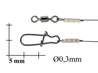 Поводок Bigulov Лайт титановый 10см 10кг Поводок Bigulov Лайт титановый 10см 10кг