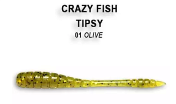 Приманка силиконовая Crazy Fish Tipsy 2" 5см  (9-50-1-6)
