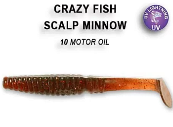 Приманка силиконовая Crazy Fish Scalp Minnow 3.2" 8см (7-80-10-4)