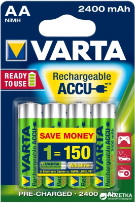 Батарейка VARTA Acuu R2U AA 2400mAh BLi4