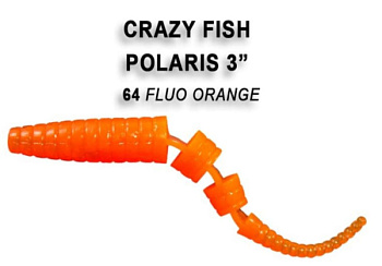 Приманка силиконовая Crazy Fish Polaris 3" 6,8см (24-68-64-6, Кальмар)