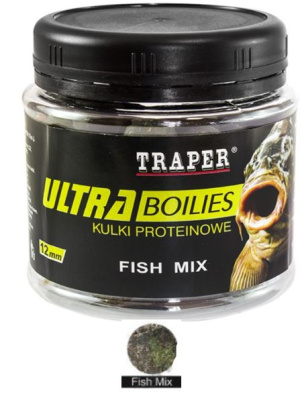 Бойлы Traper Ultra Fish Mix 12мм 100г Бойлы Traper Ultra Fish Mix 12мм 100г