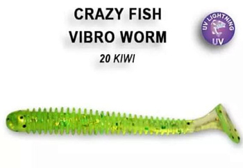 Приманка силиконовая Crazy Fish Vibro Worm 3.4" 8,5см (12-85-20-6)