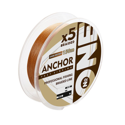 Плетеный шнур Iam тонущий №One Anchor X5 150м dark brown