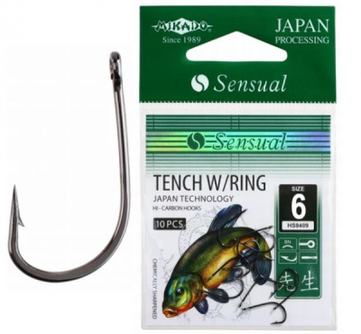 Крючки Mikado Sensual Tench W/Ring, №6 BN (10шт)