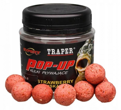 Бойлы Traper POP-UP Expert, 12mm, 50g, Truskawka Бойлы Traper POP-UP Expert, 12mm, 50g, Truskawka