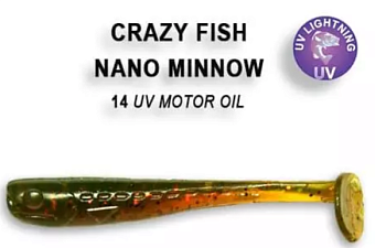 Приманка силиконовая Crazy Fish Nano Minnow 1.6' 4см  (6-40-14-6, Кальмар)