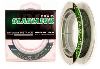 Плетеный шнур Gladiator 135м (0.10mm, Зеленый)