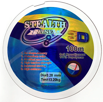 Леска Stealth Line 3D 100м (0.28mm)