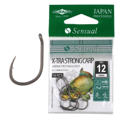 Крючок одинарный Mikado Sensual X-Tra Strong Carp DB №12