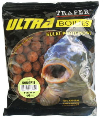 Бойлы Traper Ultra, 16mm, 500g, Konopie Бойлы Traper Ultra, 16mm, 500g, Konopie