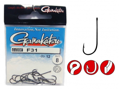 Крючки Gamakatsu F31, N/L, №16, (12шт) Крючки Gamakatsu F31, N/L, №16, (12шт)