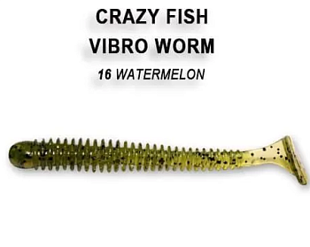 Приманка силиконовая Crazy Fish Vibro Worm 2" 5см  (3-50-16-6)