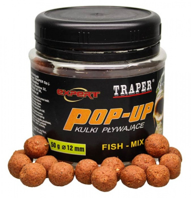Бойлы Traper POP-UP Expert, 12mm, 50g, Fish Mix