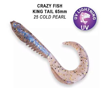 Приманка силиконовая Crazy Fish King Tail 2.5" 6,5см (72-65-25-7)