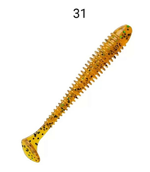 Приманка силиконовая Crazy Fish Vibro Worm 3" 7,5см (11-75-31-6)